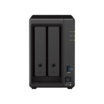 Image de Synology DiskStation DS723+ NAS desktop AMD Ryzen R1600 2 GB DDR4 12 TB HDD Manager Nero (Synology 12TB [WD RED PLUS] bay NAS; [2Years warranty])