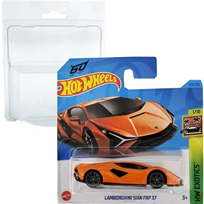 Image de Hot Wheels Lamborghini Sian GKP 37 HW Exotics 1/10 (163/250) HKH93 Short Card Mattel 2023 + Blister &amp; Protector Pack Friki Monkey