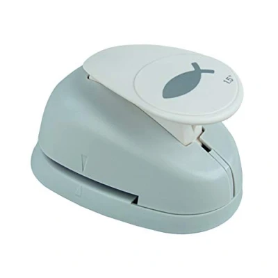 Image de Rayher perforatrice fantaisie poisson p décoration, 2,54cmø (1&#039;&#039;) gris, 69036000