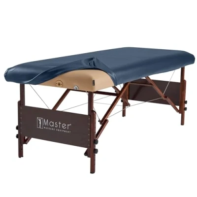 Image de Master massage Housse en PU, résistante à l&#039;huile pour table de Ajustement parfait Bleu royal