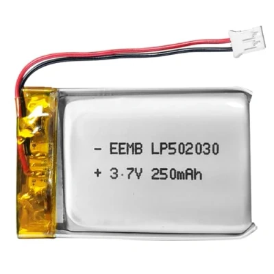 Image de EEMB 3.7V Li ION 502030 Batterie 250mAh Lipo Rechargeable Lithium Polymère avec Connecteur JST