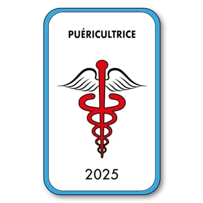 Image de SIGNAL SAFETY Autocollant Sticker Vignette Caducée 2024 pour Pare Brise en Vitrophanie V4 Puéricultrice