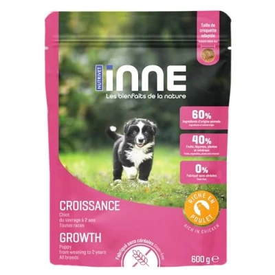 Image de NUTRIVET INNE Chien Croquettes sans céréales Chiot Croissance Poulet 600g