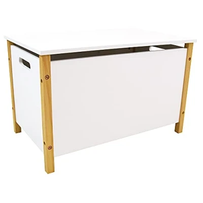 Image de Fun House Enfant 713410 SCANDIWOOD Coffre à Jouets H.37,5 X L.60 P.36 CM, MDF, Blanc