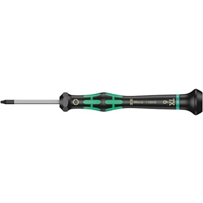 Image de Wera 05118042001 2067 Tournevis électronicien TORX, TX 6 x 40 mm, Noir/vert