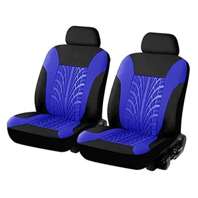 Image de JDWBT Housse de Siege Voiture Avant, Universelle Couvre Sieges Antidérapantes, Avant Housses Siège Auto 2 Sièges (Noir Bleu)