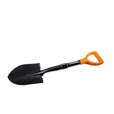 Image de BLACK+DECKER Pelle 67 cm 800 g Inoxydable Tête en Acier au Carbone et Manche Fibre de Verre Noir