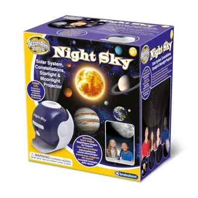 Image de Brainstorm TOYS Projecteur de système Solaire, Constellations, étoiles et lumière Lune, 306 2076, Black, Moyen