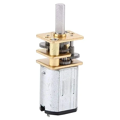 Image de moteur à engrenages de réduction vitesse DC6V 50 tr/min avec boîte vitesses entièrement en métal pour jouet bricolage modèle Robot voiture RC