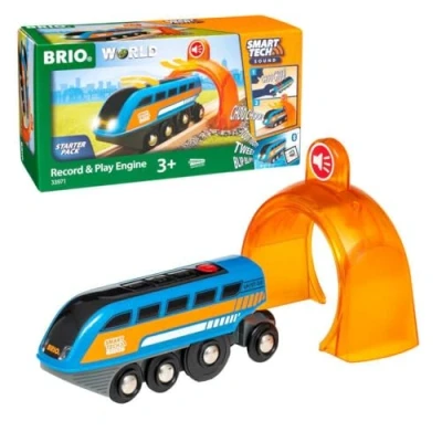 Image de Brio World 33971 Locomotive à Enregistreur Vocal Smart Tech Sound Train électrique Intelligent STEM pour Circuit de en Bois Jouet garçons et Filles dès 3 Ans