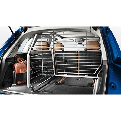 Image de Audi d&#039;origine Q5 (Type FY, à partir de 2017) Grille séparation Longitudinal Protection pour Chien Coffre Bagagerie Gris foncé 80 a017222