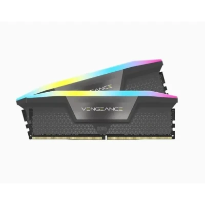Image de CORSAIR VENGEANCE RGB DDR5 32Go (2x16Go) 6000MHz CL30 AMD EXPO Intel XMP iCUE Mémoire Informatique Compatible Gris (CMH32GX5M2B6000Z30K)