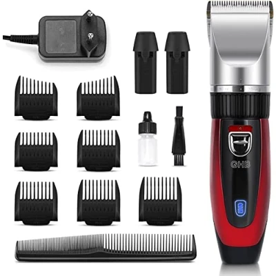 Image de GHB Tondeuse Cheveux Hommes Tondeuses à Professionnel Sans Fil Rechargeable avec 7 Peignes et 2 Batteries au Lithium pour Enfants Adultes Personnes Agées Salon