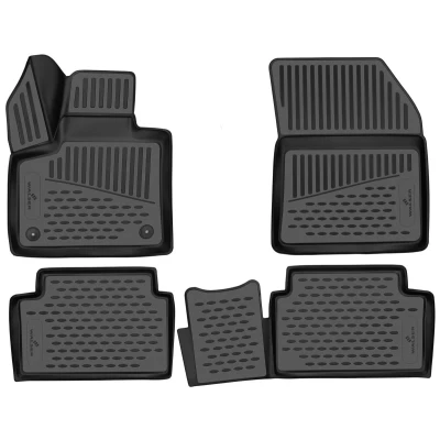 Image de WALSER XTR 75261 Ensemble de tapis sol étanche Caoutchouc avant et arrière noir Sur mesure