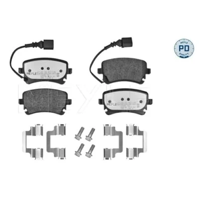 Image de MEYLE 025 233 2617 1/PD Jeu de plaquettes frein PD Quality Essieu arrière contact signal d&#039;usure inclus avec tôle anti bruit