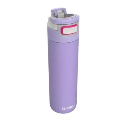 Image de Kambukka Gourde en acier inoxydable Modèle « ELTON INSULATED DIGITAL LAVENDER » 600 ml Bouteille isotherme étanche : technologie Snapclean Couvercle passe au lave vaisselle Poignée