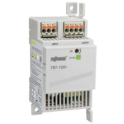 Image de WAGO Alimentation électrique compacte 787 1201 1 phase, cadencée, DIN rail (DIN rail), 12 VDC, 2,5 A, DC OK LED