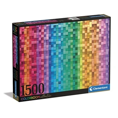 Image de Clementoni 1000pzs Does Not Apply Colorboom Collection Pixel 1500 pièces, Gradient, Divertissement Adulte, Puzzle coloré fabriqué en Italie, 31689, Multicolore, Medium