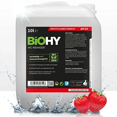Image de BiOHY nettoyant WC (Bidon de 10l) Gel visqueux Concentré Idéal Contre Le tartre urinaire (WC Reiniger)