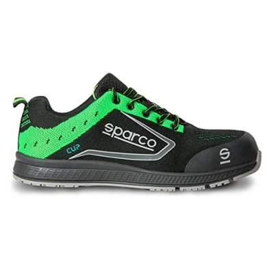 Image de Sparco Chaussures de sécurité légères Cup S1P Adelaide Noir/Vert Taille 40
