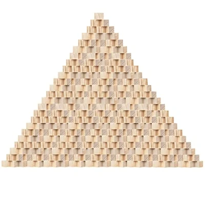 Image de Kurtzy Petit Cube en Bois (300 Pcs) Brut 1 x cm Bloc Naturel Bricolage, Loisirs Créatifs, Tampons, Puzzle, Jouet, Nombre