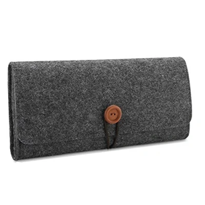 Image de ProCase Housse Antichoc pour Switch OLED 2021, Nintendo Switch, Pouchette de Protection Portable en Feutre Léger avec 5 Emplacements Cartouches Jeu Gris foncé