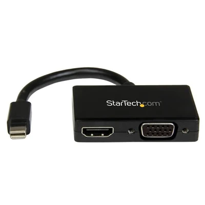 Image de StarTech.com Adaptateur audio / vidéo de voyage Convertisseur 2 en 1 Mini DisplayPort vers HDMI ou VGA Neuf
