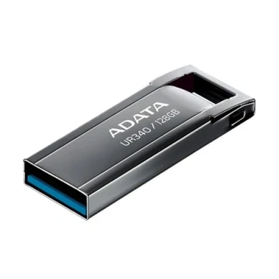 Image de ADATA, UR340 Clé USB 3.2 Gen1 en métal, Anti éclaboussures, Antichoc, poussière, 128 Go, Noir