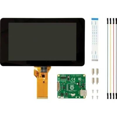 Image de Raspberry Pi 2473872 pièce de Rechange pour Tablette Écran Pièces tablettes (Écran, Noir, 800 x 480 Pixels, 17,8 cm (7&quot;))