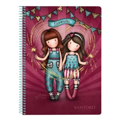 Image de Safta Cahier Quart 80 H. Couverture rigide Gorjuss Fairground Fireworks 15,5 x 22 1 cm, Multicolore (522218065)