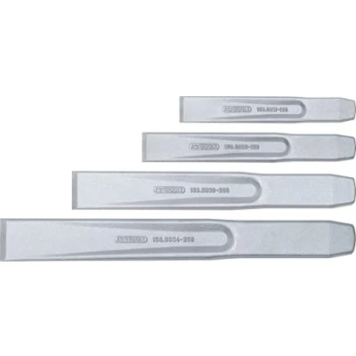 Image de KS TOOLS 156.0690 Kit de burins Acier molybdène chrom plat, ovale sans poignée