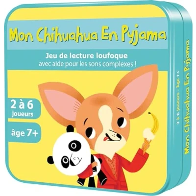Image de Asmodee Aritma Mon Chihuahua en Pyjama Jeux de société Cartes Jeu Enfants et Famille Lecture pédagogique à partir 7 Ans 2 6 Joueurs 10 Min Version française