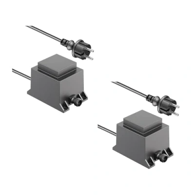 Image de ledscom.de 2 pièces 40W LED Transfo alimentation/transformateur pour système enfichable NEMO, fiche, 12V AC, noir, IP68