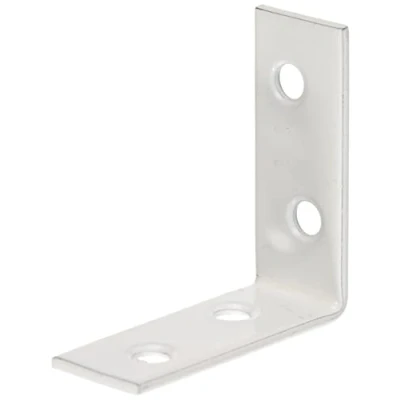 Image de Alberts 336684 Équerre de chaise plastifiée blanche 40 x 15 mm Set 12