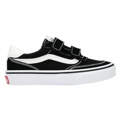 Image de Vans Brooklyn Ls V Basket, Toile en Daim Noir et Blanc, 34 EU