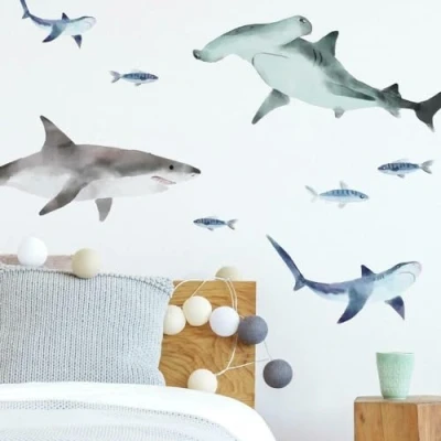 Image de Stickers Repositionnables Requins
