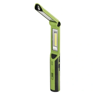 Image de EMOS P4535 Travail LED, Lampe d&#039;atelier Rechargeable Externe, Crochet et 4 aimants, 670 LM, portée 40 m, Batterie 2200 mAh avec 10 Heures de durée câble USB, 3 Modes d&#039;éclairage, Vert, Sparset (2x)