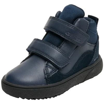 Image de Geox J Theleven BOY B ABX Baskets montantes pour enfants, Taille: 39, Navy Cuir / matière synthétique