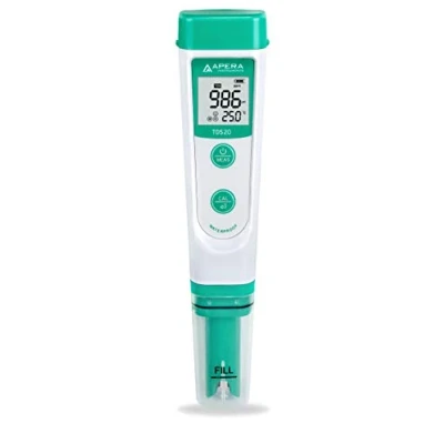 Image de Apera Instruments TDS20 Valeur TDS Testeur de poche, étanche, précision ± 1%, capteur température 0,5 ˚C, kit complet