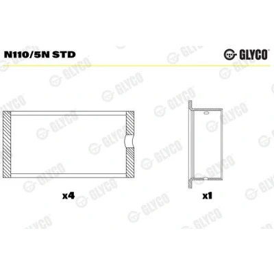 Image de GLYCO N110/5N STD Support d&#039;arbre à came