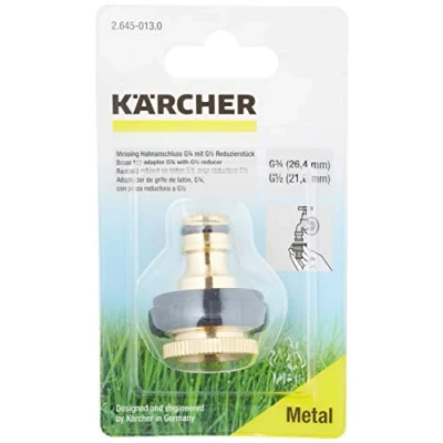 Image de Kärcher 2.645 013.0 laiton raccord de robinet enfichable, 24,2 mm (3/4) (filet int.), 18,7 (1/2) int.) jeu