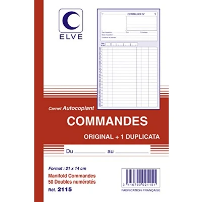 Image de CARNET &#039;COMMANDES&#039; 210X140 50/2+0 (par 10)
