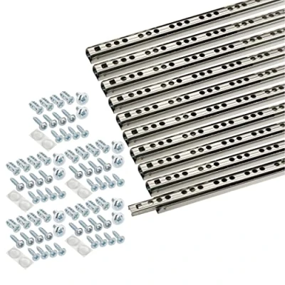 Image de SOTECH 10 pièces (5 paires) coulisses à billes 214 mm 17 Rainure Extension de tiroir Glissières pour tiroirs Système Coulisse sortie partielle