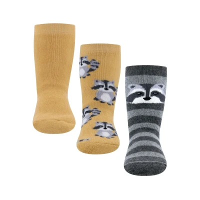 Image de EWERS pack de 3 chaussettes raton laveur SoftStep, pour enfants avec semelle en caoutchouc antidérapante garçons et filles, MADE IN GERMANY, paires, taille 18 19