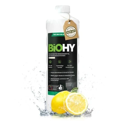 Image de BiOHY Produit de nettoyage pour robot aspirateur (Bouteille 1l) Spécialement conçu les stations Prolonge la durée vie station d&#039;aspiration (Wischroboter Station)