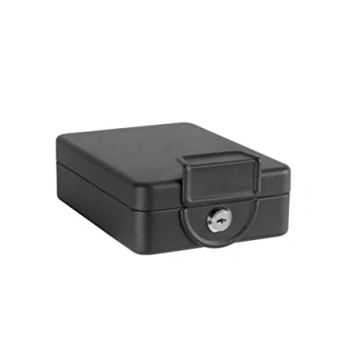 Image de ARREGUI Private C9327 Caisse à monnaie et billets clé pour ranger transporter l&#039;argent Coffre de sécurité avec structure cacher sous une table fort portatif 16 cm Couleur Noir