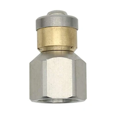 Image de ROOwarMer 1/8 1/4&quot; 3/8&quot; buse Nettoyage canalisation Haute Pression 250bar Femelle Nettoyeur pour Toilette/égouts/Tuyau (3/8&quot;)