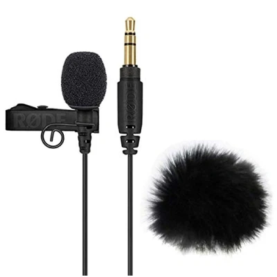 Image de Rode Lavalier GO Microphone à clipser Noir Avec pare vent en fourrure keepdrum WS05