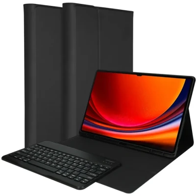 Image de Accezz QWERTY Bluetooth Keyboard Bookcase pour Samsung Galaxy Tab S9 Ultra 14.6 pouces Noir Neuf