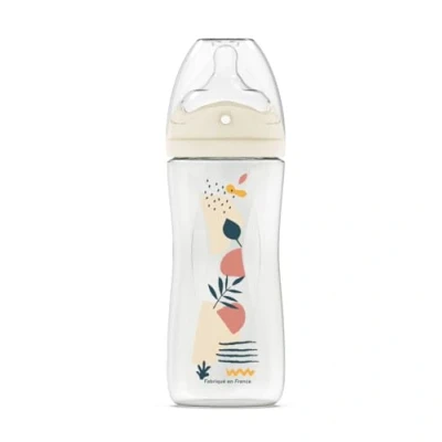 Image de Dodie Biberon Tétine Multi Perforée Anti Colique Rose +6M 330 ML